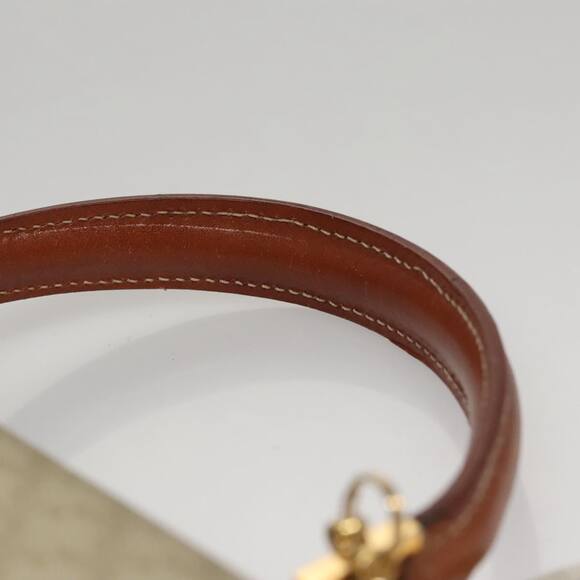 CELINE Macadam Canvas Hand Bag Beige Gold - Picture 8 of 16